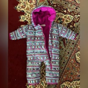 Infant Columbia Snowsuit. Aztec print.